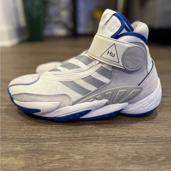 Adidas Crazy BYW Hu Pharrell White Silver Royal sz 9.5